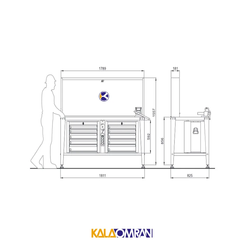 میز کار حرفه ای شاهرخ ابزار کد 180M