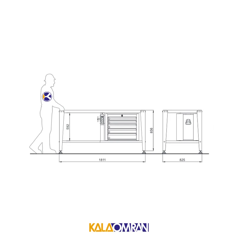 میز کار حرفه ای شاهرخ ابزار کد 180T