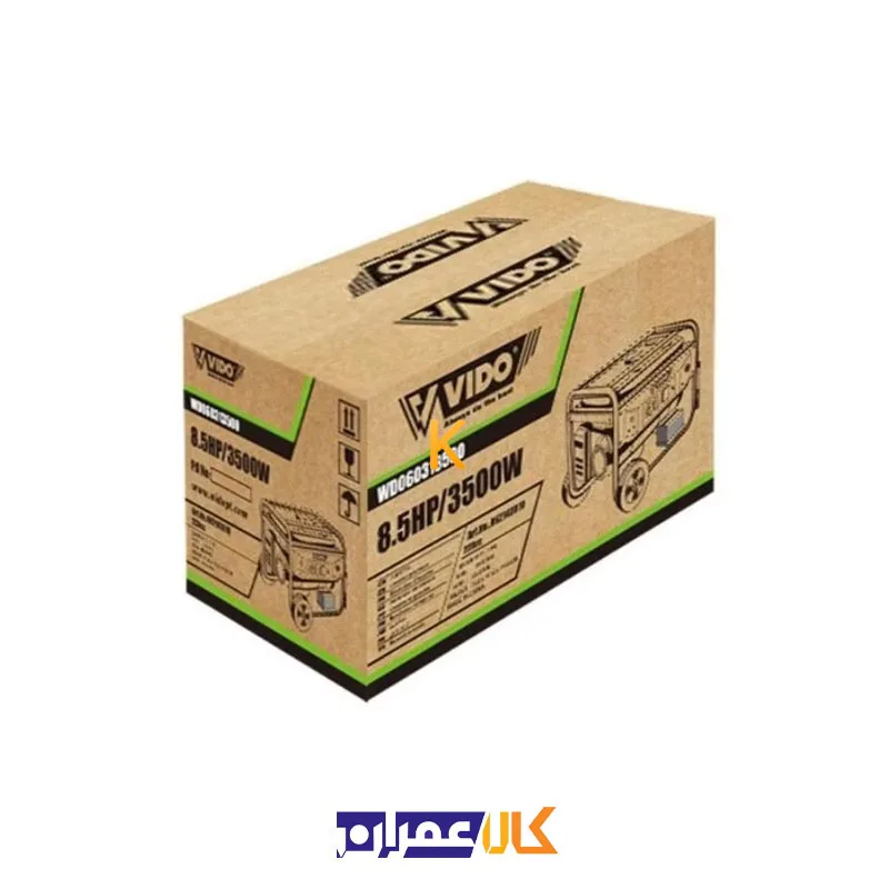 موتور برق بنزینی چرخدار 3500 وات مدل WD060313500 ویدو