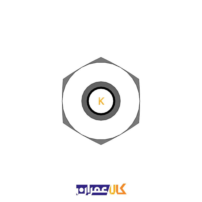 مهره شش گوش باریک سایز 36 میلی متر