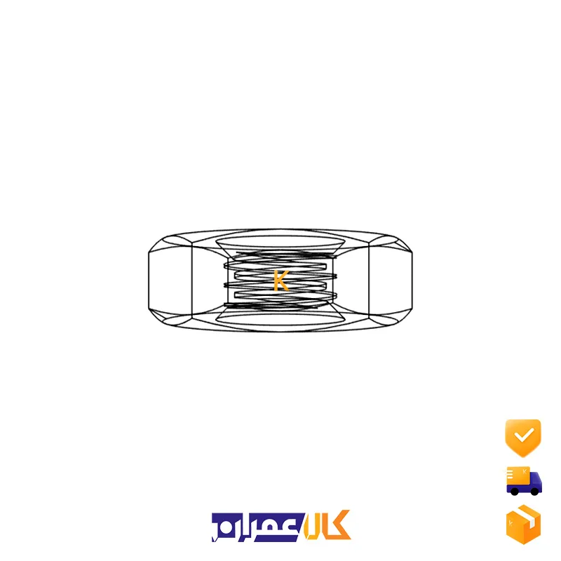 مهره شش گوش باریک سایز 36 میلی متر