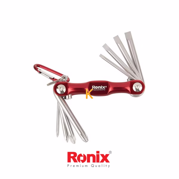 مجموعه 8 عددی پیچ گوشتی تاشو رونیکس مدل RH-2901