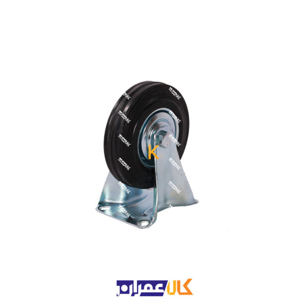 چرخ ثابت ورقی مشکی سایز 7.5 سانتی متر