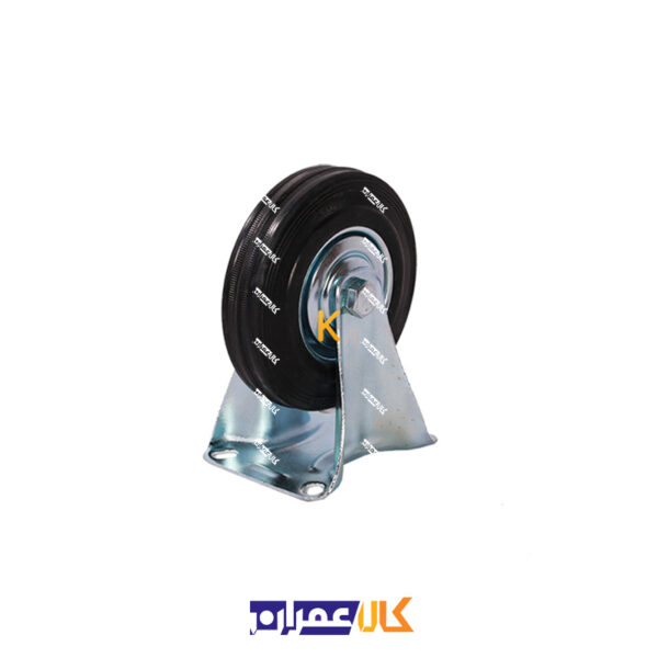 چرخ ثابت ورقی مشکی سایز 10 سانتی متر