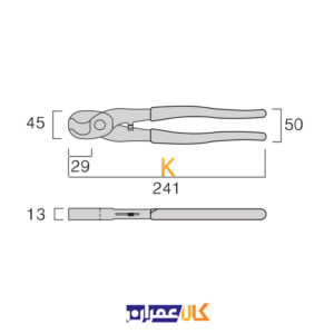اندازه های کابل بر فشار قوی مدل 240-600 فوجیا