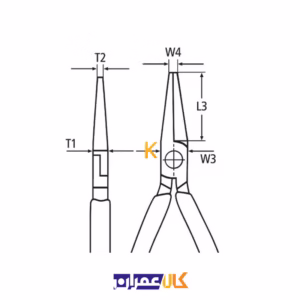 انبر دم باریک کنیپکس 8 اینچ مدل 3895200