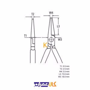 انبر دمباریک فشار قوی کنیپکس مدل 2616200
