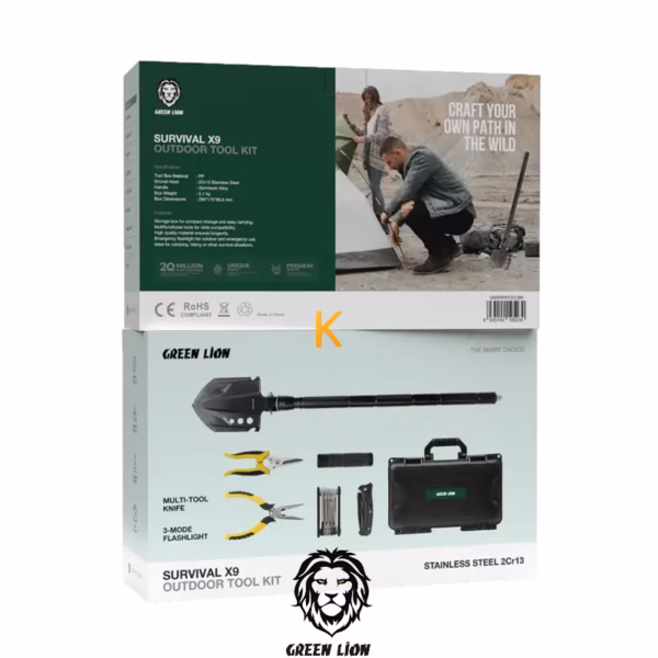 کیت ابزار چند کاره Survival X9 Outdoor Tool Kit گرین لاین