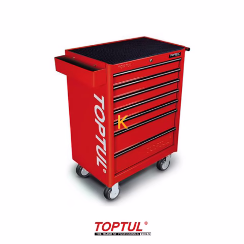 جعبه ابزار 7 کشو چرخ دار با ابزار مدل GT-28306 تاپ تول