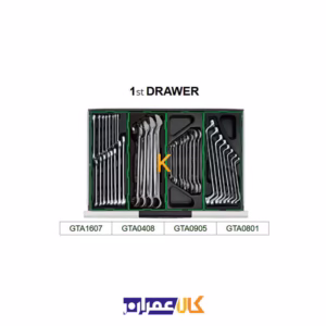 خرید جعبه ابزار 7 کشو چرخ دار با ابزار مدل GT-28306 تاپ تول