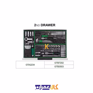قیمت جعبه ابزار 7 کشو چرخ دار با ابزار مدل GT-28306 تاپ تول
