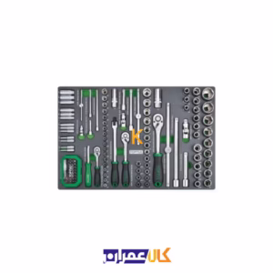 فروش جعبه ابزار 7 کشو چرخ دار با ابزار مدل GE-21405 تاپ تول