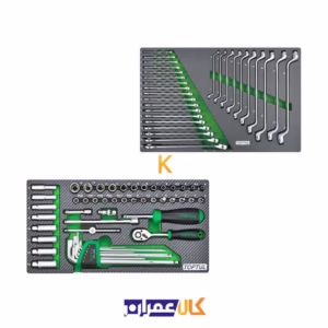خرید جعبه ابزار 7 کشو چرخ دار با ابزار مدل GE-26118 تاپ تول