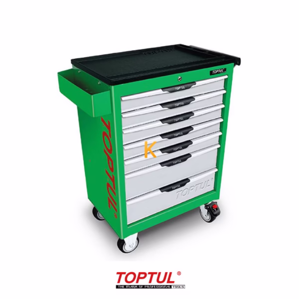 جعبه ابزار 7 کشو چرخ دار با ابزار مدل GE-20803 تاپ تول