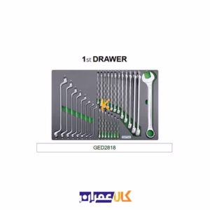 خرید جعبه ابزار 7 کشو چرخ دار با ابزار مدل GE-20804 تاپ تول