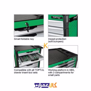 خرید جعبه ابزار 7 کشو چرخ دار مدل TCAP0707 تاپ تول