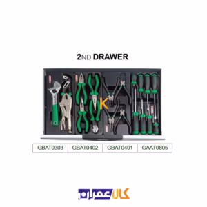 قیمت جعبه ابزار 3 کشو رومیزی با ابزار مدل GCAZ0005 تاپ تول