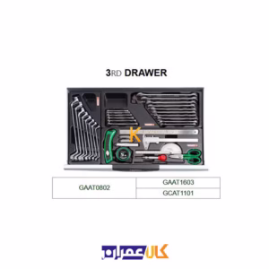 نمایندگی جعبه ابزار 3 کشو رومیزی با ابزار مدل GCAZ0005 تاپ تول