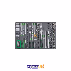 قیمت جعبه ابزار 7 کشو چرخ دار با ابزار مدل GE-3402 تاپ تول