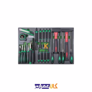 خرید آنلاین جعبه ابزار 7 کشو چرخ دار با ابزار مدل GE-3402 تاپ تول