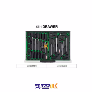 فروش آنلاین جعبه ابزار 7 کشو چرخ دار مدل GT-28303 تاپ تول