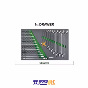 خرید جعبه ابزار 7 کشو چرخ دار با ابزار مدل GE-26117 تاپ تول