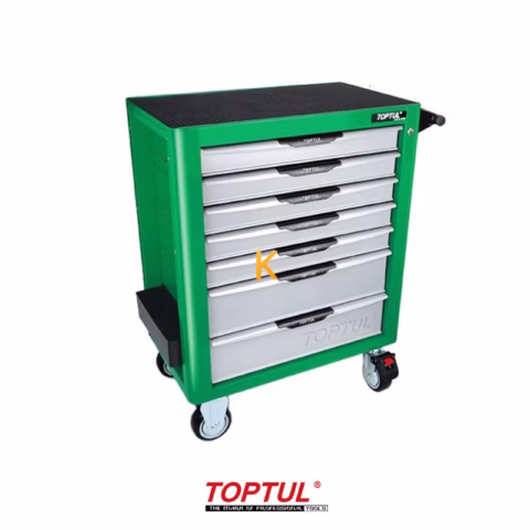 جعبه ابزار 7 کشو چرخ دار با ابزار مدل GE-30817 تاپ تول