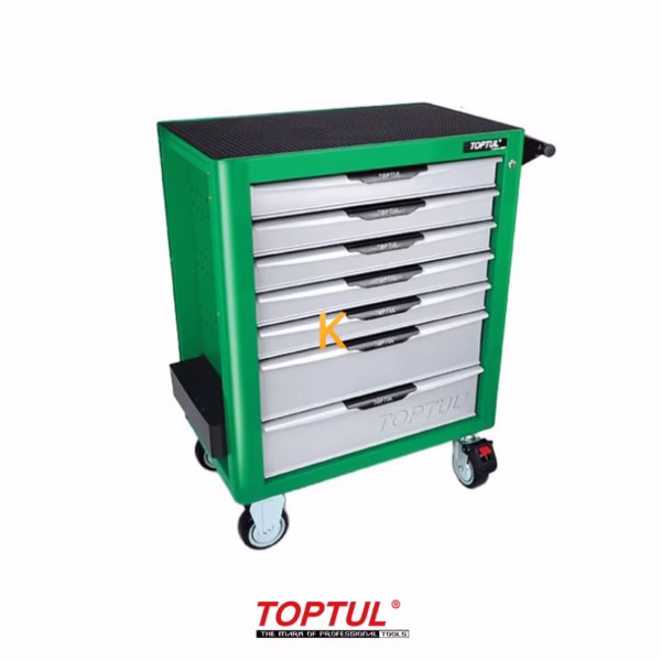 جعبه ابزار 7 کشو چرخ دار با ابزار مدل GE-30817 تاپ تول