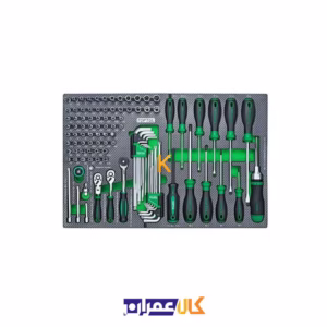خرید جعبه ابزار 7 کشو چرخ دار با ابزار مدل GE-30817 تاپ تول