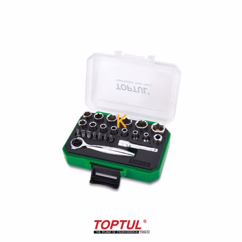 جعبه بکس و بیت 23 پارچه 1/4 اینچ مدل GABW2301 تاپ تول