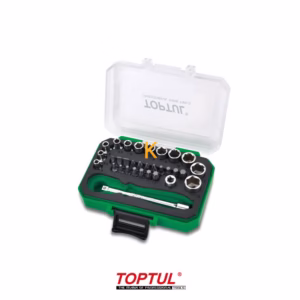 جعبه بکس و بیت 33 پارچه 1/4 اینچ مدل GABW3301 تاپ تول