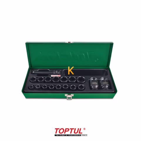 جعبه بکس فشار قوی 18 پارچه 1/2 اینچ مدل GCAD1807 تاپ تول