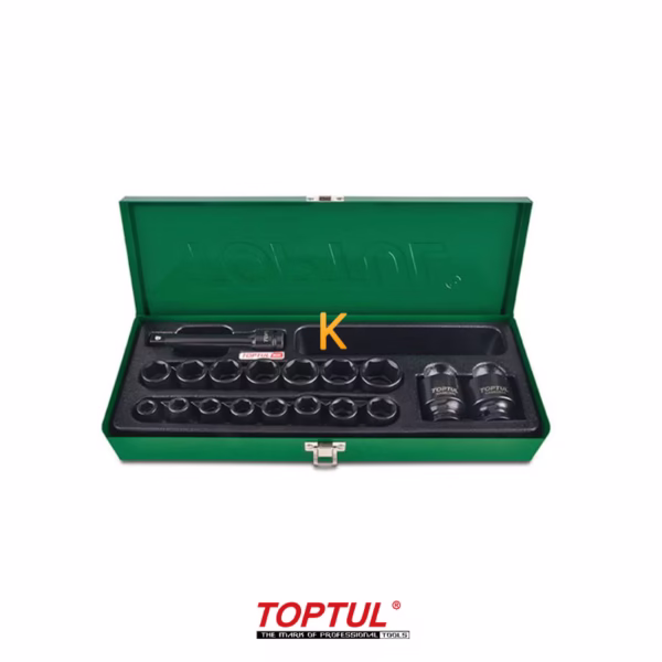 جعبه بکس فشار قوی 18 پارچه 1/2 اینچ مدل GCAD1807 تاپ تول