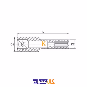 نمایندگی بکس تکی 1/2 اینچ بلند ستاره ای مدل BAEH16 تاپ تول