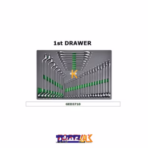 خرید جعبه ابزار 7 کشو چرخ دار با ابزار مدل GE-21406 تاپ تول