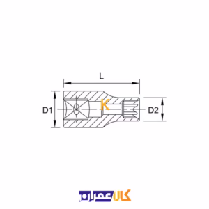 بهتزین قیمت بکس تکی 3/8 اینچ کوتاه ستاره ای مدل BAED12 تاپ تول
