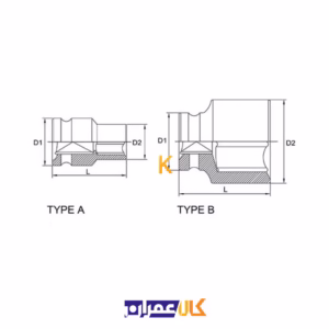 نمایندگی بکس تکی مشکی 1/2 اینچ 6 پر مدل KABA16 تاپ تول
