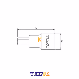 قیمت بکس آلن تکی 1/4 اینچ مدل BCDA08 تاپ تول
