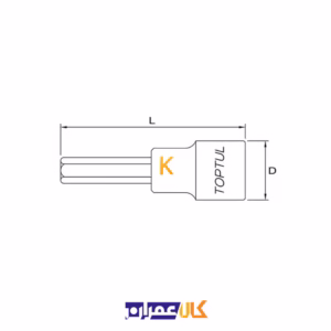 قیمت بکس آلن تکی فوق العاده بلند 1/2 اینچ مدل BCIA16 تاپ تول