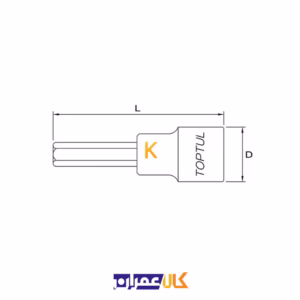 خرید بکس آلن تکی بلند 1/2 اینچ مدل BCEA16 تاپ تول
