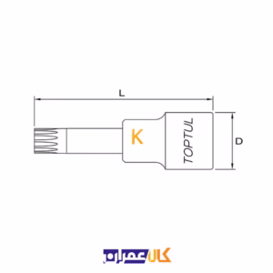 قیمت آچار بکس هزار خاری بلند 1/2 اینچ مدل BCJA16 تاپ تول