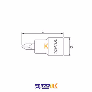 قیمت بکس پیچ‌گوشتی چهارسو 1/4 اینچ مدل BCAA08P تاپ تول
