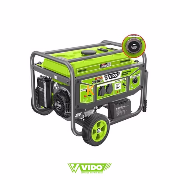 موتور برق بنزینی چرخدار 3500 وات مدل WD060313500 ویدو