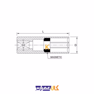 بکس شمعی 1/2 مگنت‌دار تاپ تول (TOPTUL) مدل BAAV1616