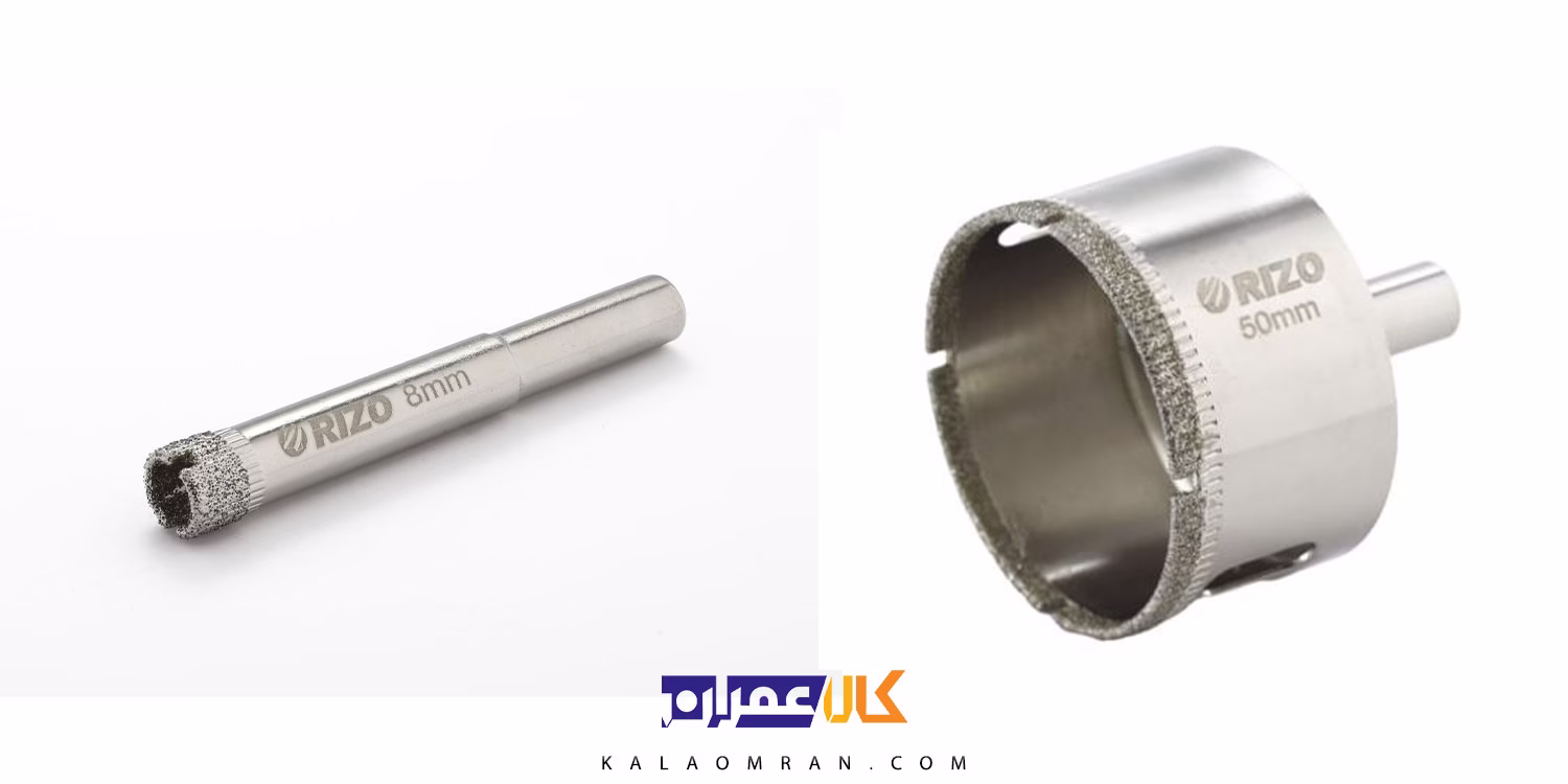 مته گرد بر شیشه ریزو